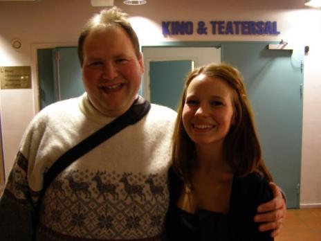 Terje Brandt sammen med Marit Larsen i Meløy kulturhus