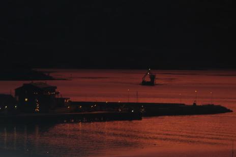 Ferga på vei inn til Ørnes